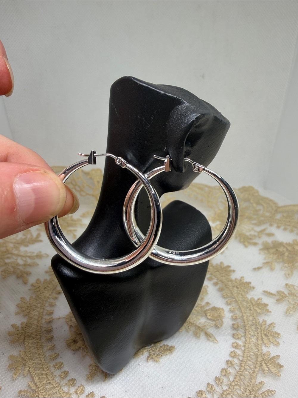 Classic 925 Sterling Silver Tube Hoop Earrings | 1.5” Versatile Everyday Hoops